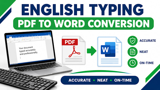 do english typing and PDF to word conversion
