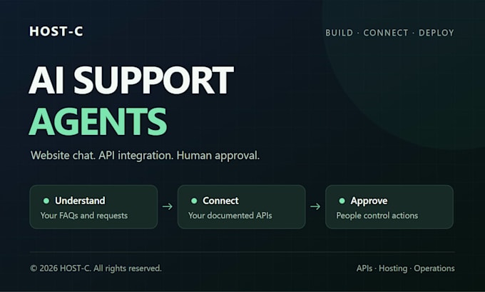 build and deploy an ai support agent with API integrations