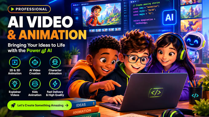 create 2d animation video ai animation character animation and explainer video