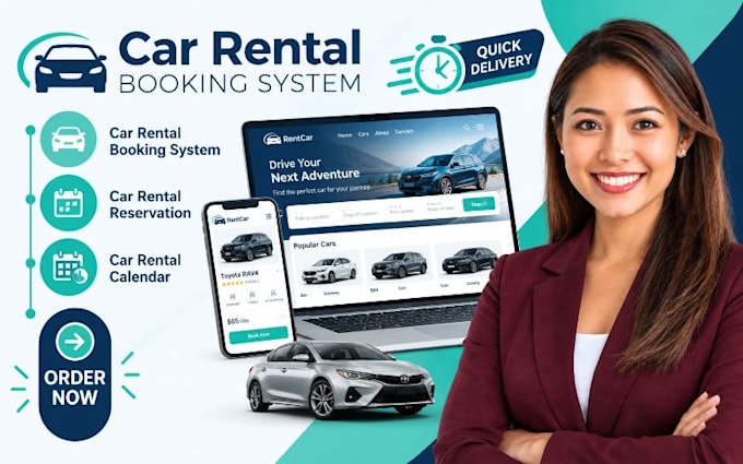 create a car rental booking system and resevation calender