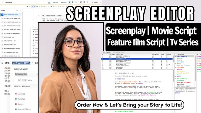 be your script editor, format screenplay film script  movie script treatment