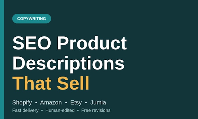 write SEO product descriptions that sell