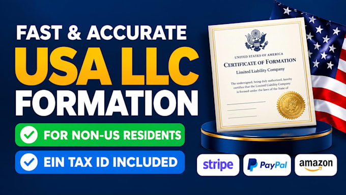 register USA llc in any state with ein for non resident ecommerce
