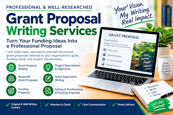 write professional grant proposals and funding applications