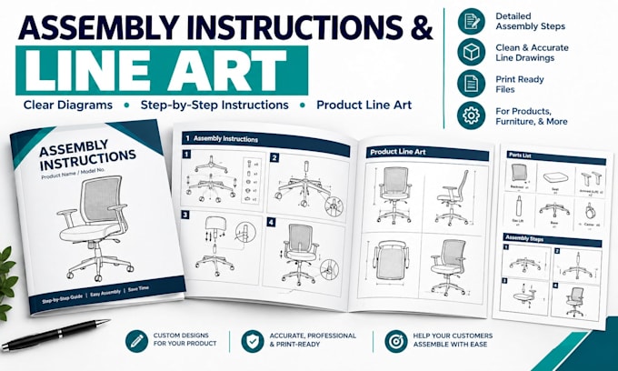 design product instruction manual user guide assembly guide packaging inserts