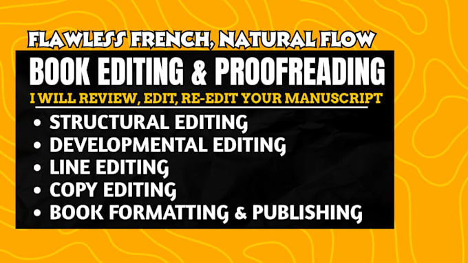book editing, nonfiction book editing, manuscript proofreading, french book