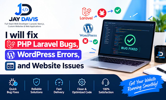fix PHP laravel bugs, wordpress errors, and website issues