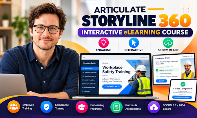 create an elearning course in articulate storyline 360 with scorm