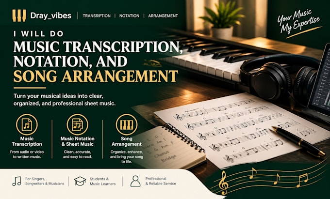 do music transcription, notation, and song arrangement