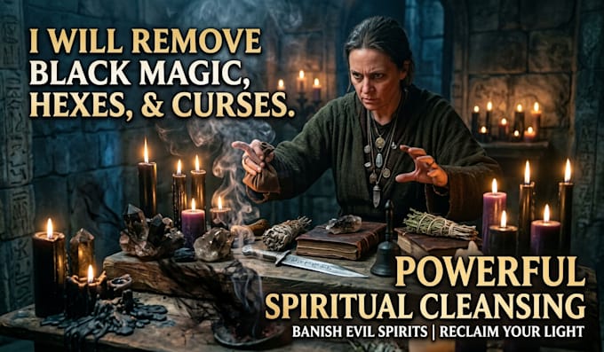 remove wiccan black magic hexes curses evil spirits