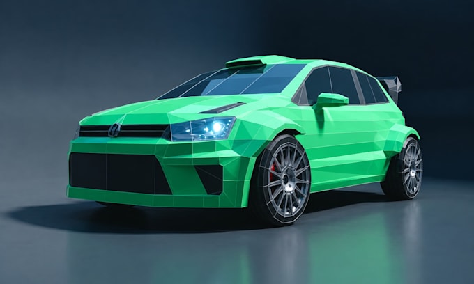 create realistic 3d car models low poly vehicles game ready car assets and model