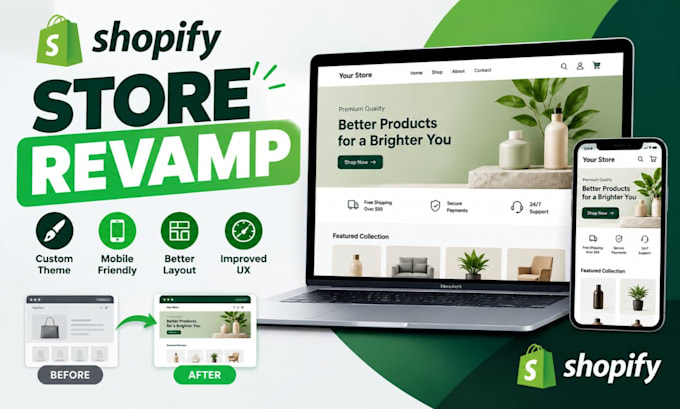 customize shopify homepage sections, layout and mobile design