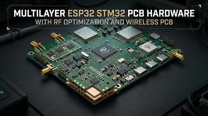 do multilayer esp32 stm32 pcb hardware with rf optimization and wireless connect