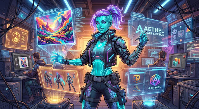 design creative ai characters or generate unik prompts