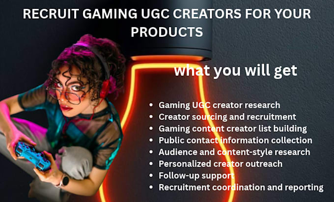 recruit gaming ugc creators for your products