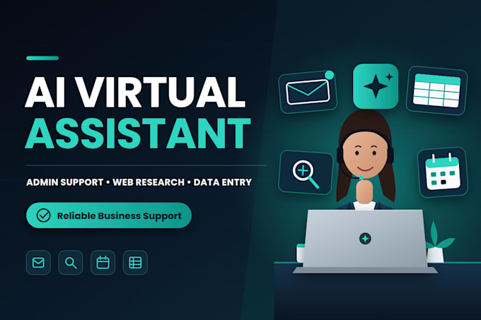 ai virtual assistant for admin, research and data entry