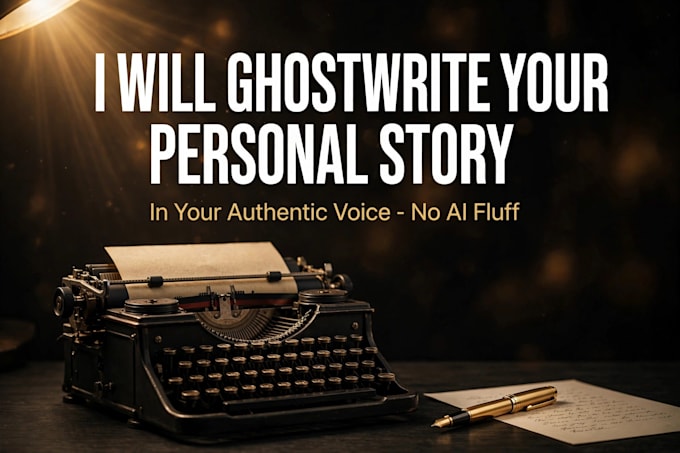 ghostwrite your personal story in your authentic voice
