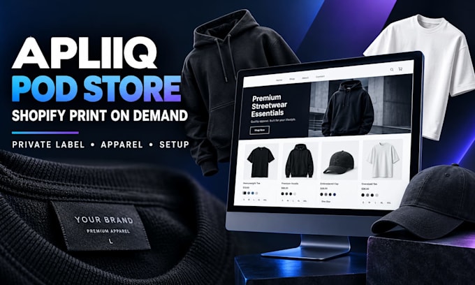 build apliiq print on demand shopify pod store printify printiful pod store