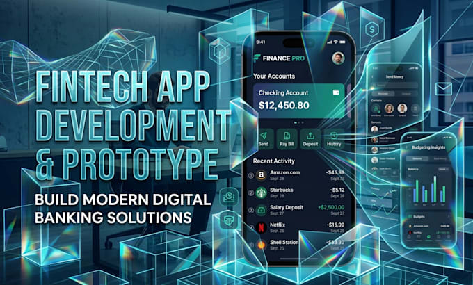 develop a mobile banking app, cash, loan digital finance app and prototype