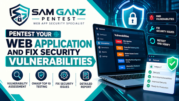 pentest your web application and fix security vulnerabilities