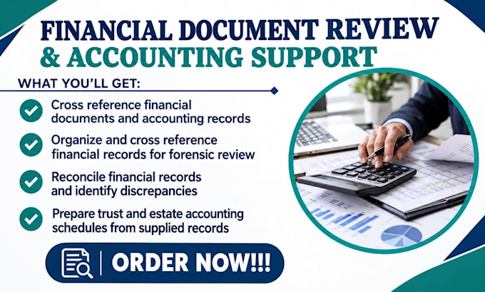 organize and cross reference financial records for forensic review