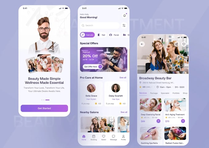 develop a spa booking app, salon appointment app or barber app