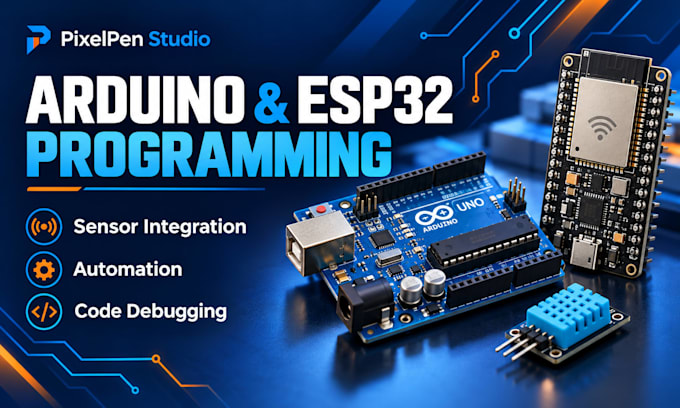 program arduino and esp32 for sensors and automation