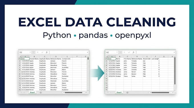 clean format and automate excel data using python
