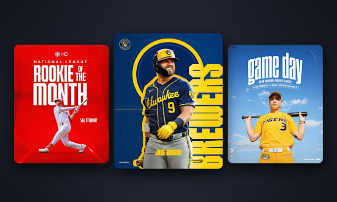 design baseball and softball gameday graphics for your team