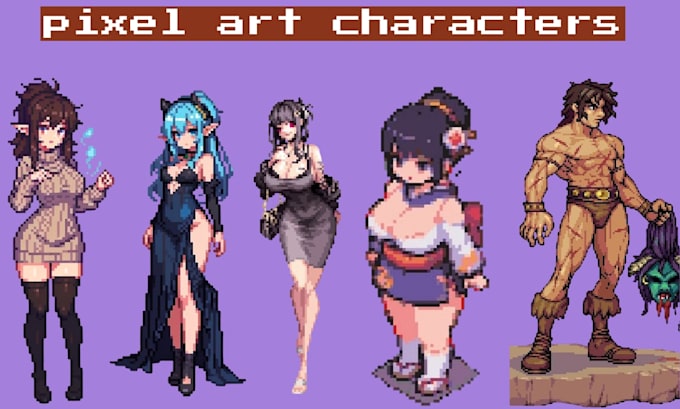 pixel art sprite sheet pixel art animation 8bits 16bits anime sprite video game
