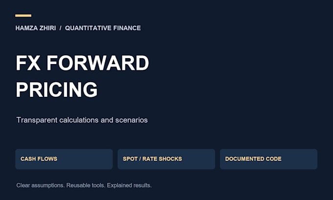 build an fx forward pricing and scenario calculator in python