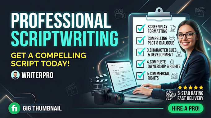 Script Writing Cast Write dramatic short film and video scripts for your project by ...