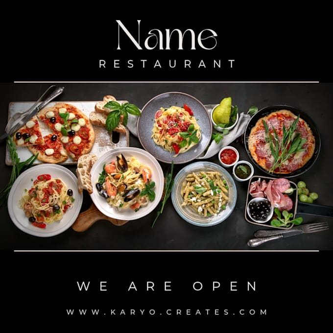 design restaurant and cafe social media posts