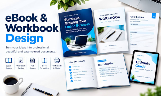design and format your ebook, workbook, or PDF
