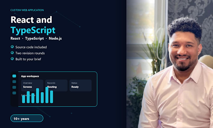 build a custom react and typescript web application