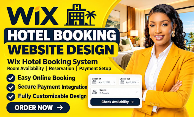 do wix hotel booking system, room availability, reservation and payment setup