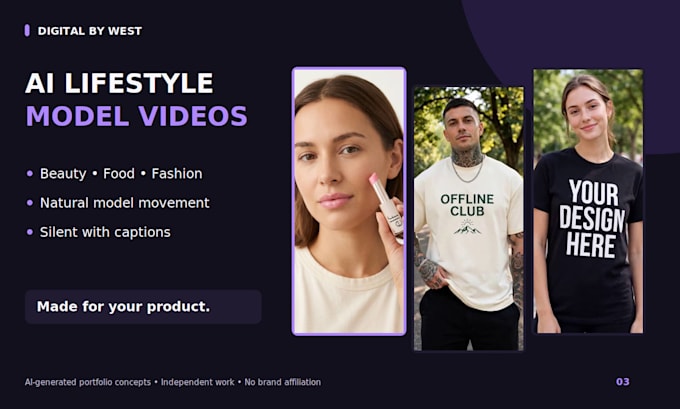 create silent ai lifestyle product videos featuring a model
