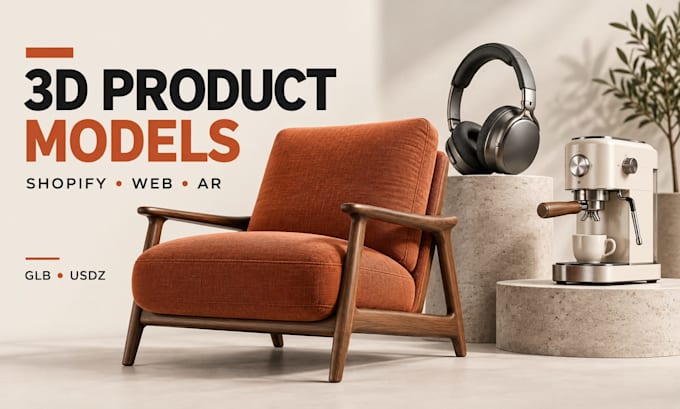 create 3d product models in glb and usdz for shopify and ar