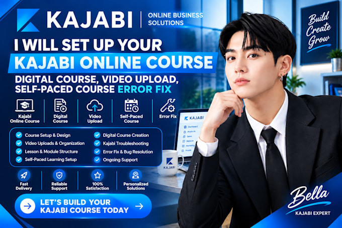 do kajabi online course, digital course, video upload, self paced course error