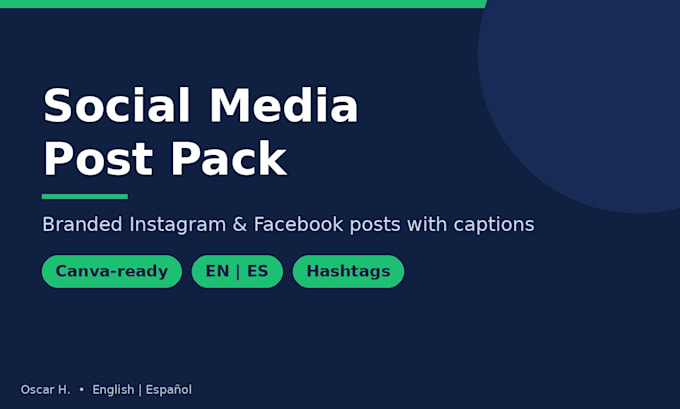 design bilingual instagram and facebook posts with captions