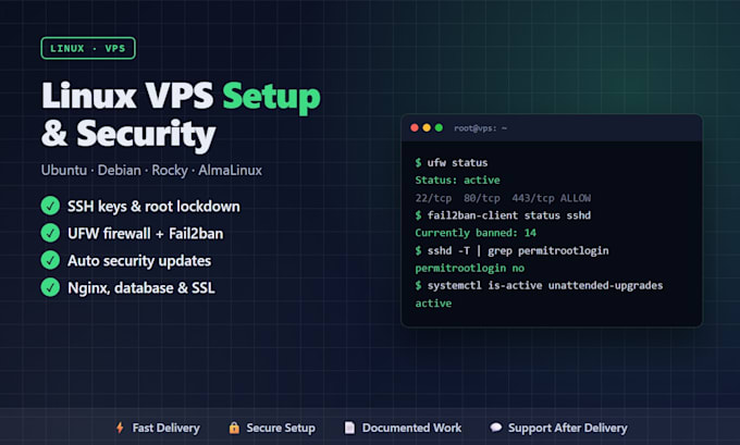 set up and secure your linux vps server
