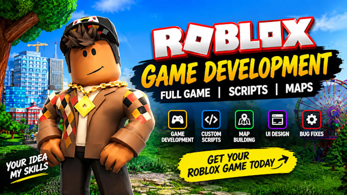 Build full roblox game, develop roblox game, make roblox scripts and ...