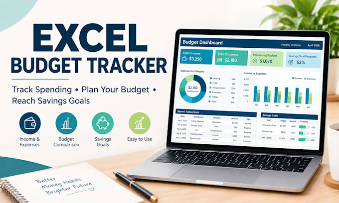 create a personalized excel budget tracker and financial dashboard