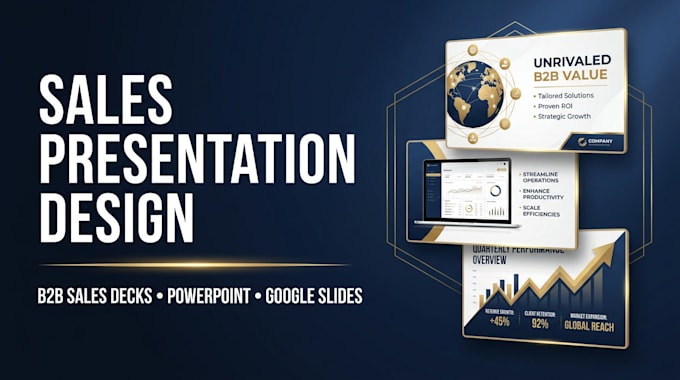 design a persuasive sales presentation and b2b sales deck