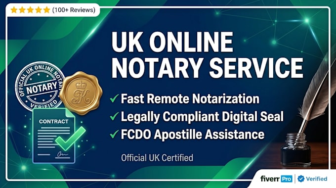 provide UK online notary, notarization and notarize documents online
