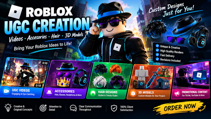 make custom roblox ugc video,