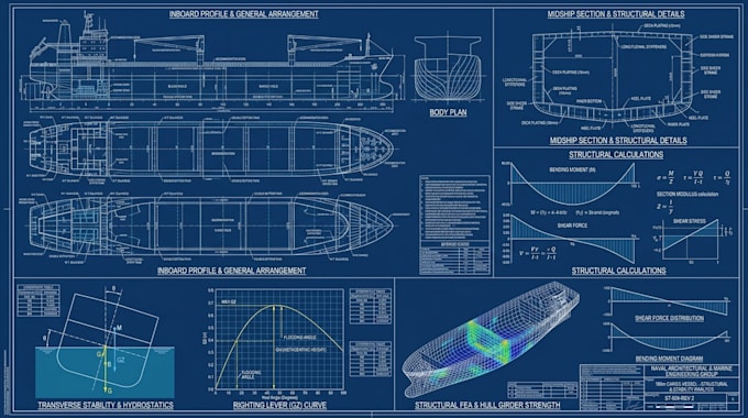 conduct marine piping schematic design propulsion layout and vessel blueprints