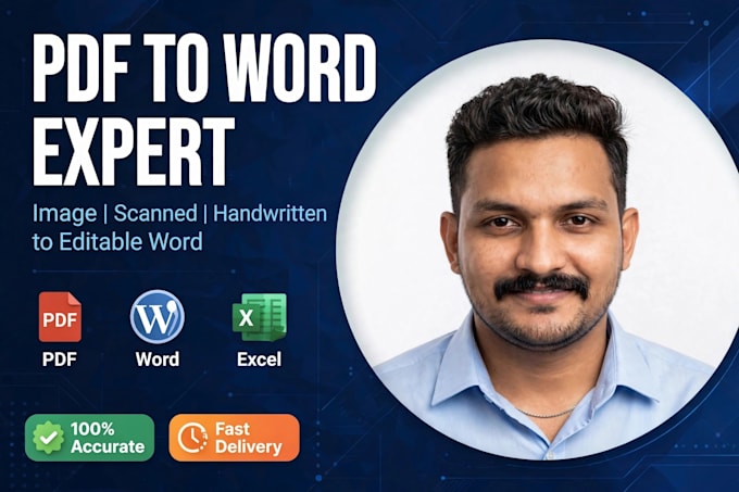 convert pdf to word, image to word, scanned handwritten to editable word
