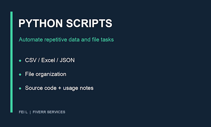 write python scripts for CSV excel json and file automation