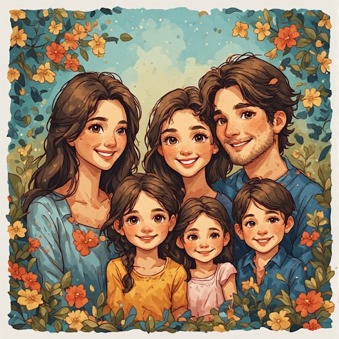 draw a wonderful family portrait